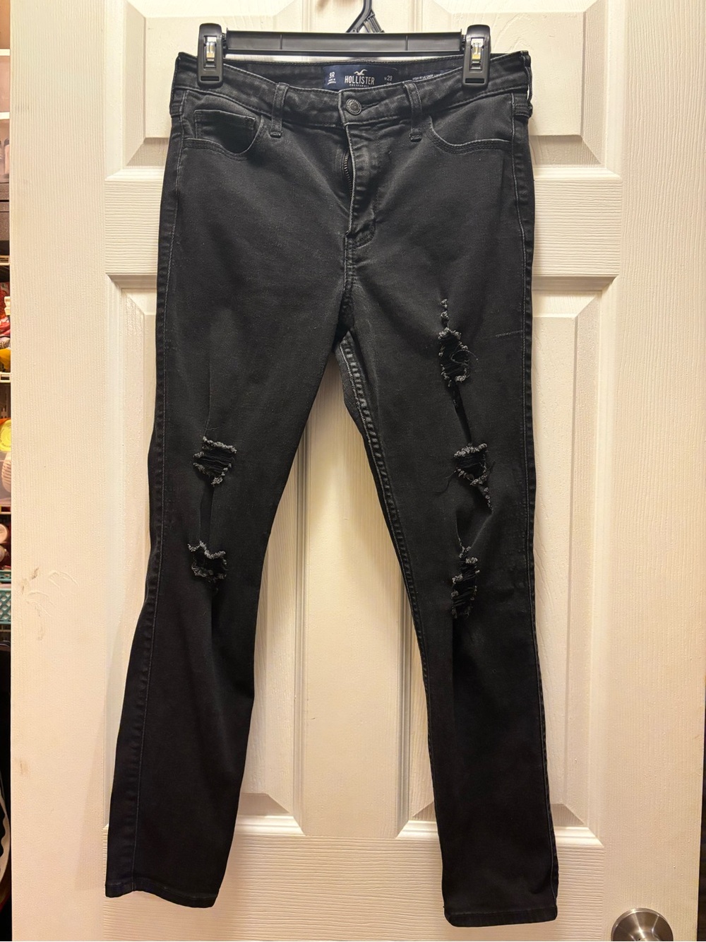 Hollister Black Distressed Skinny Jeans